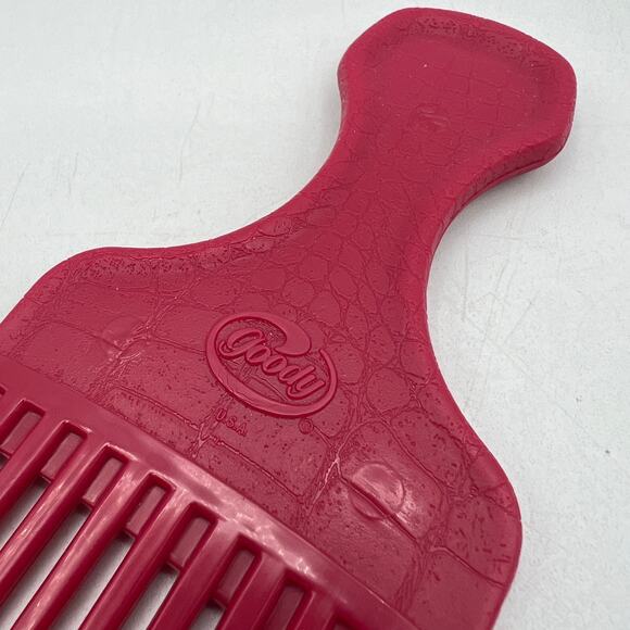 Vintage Goody Pink Croc Textured Hair Pick Comb Lift 90s 6.5” Plastic USA - Picture 2 of 4